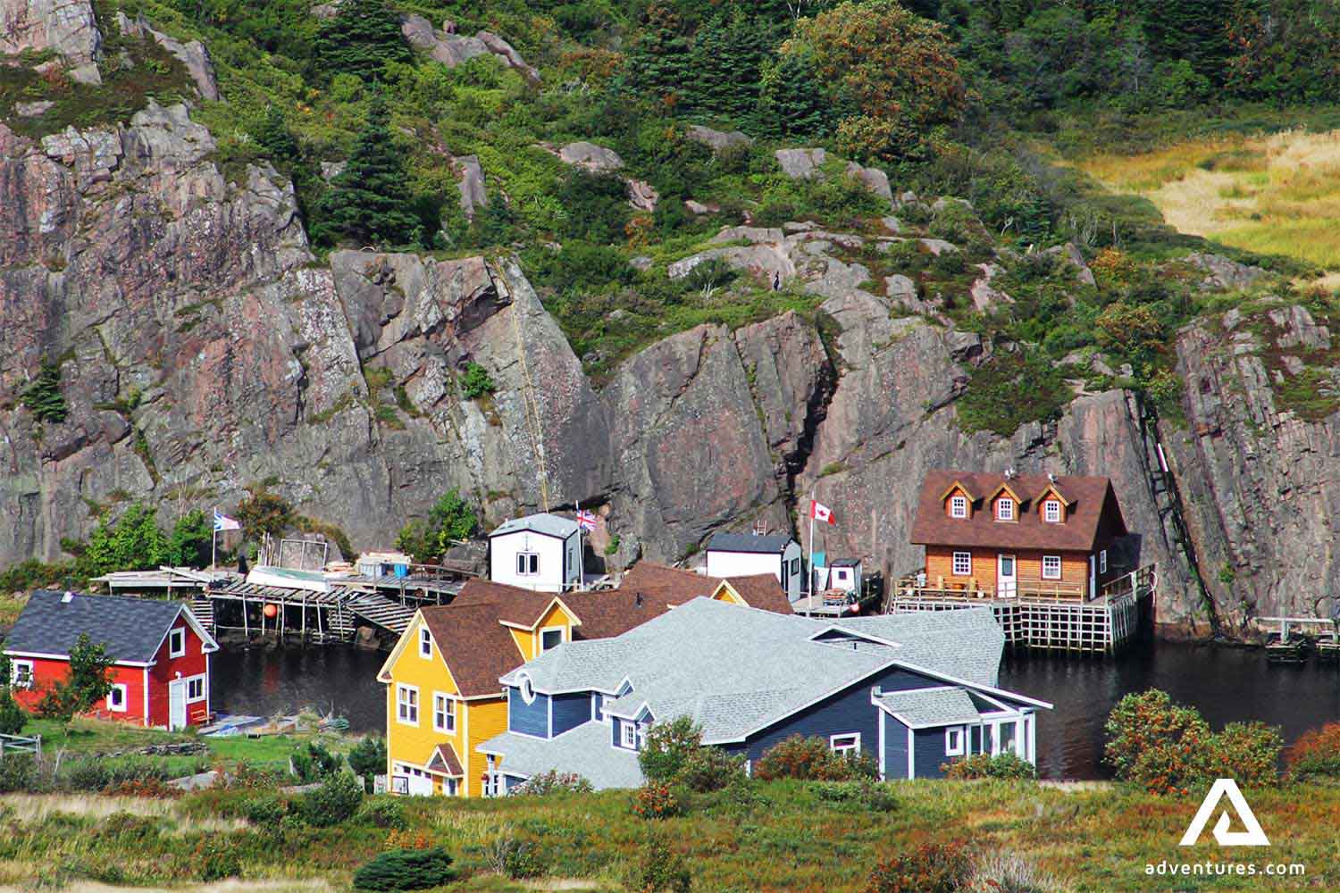 Colourful House Rooftops in saint john in canada