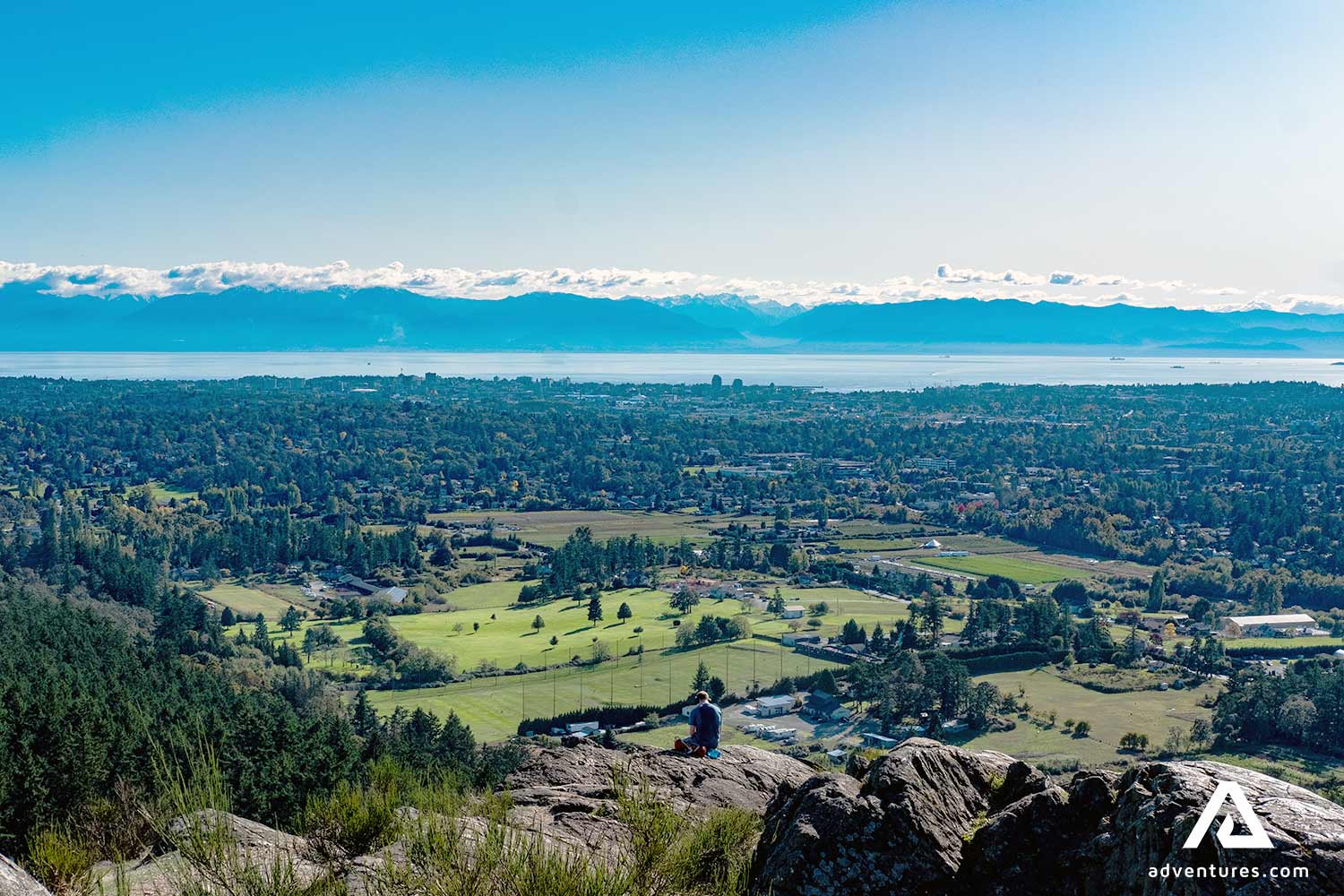 High View From Mount Tolmie on a sunny day