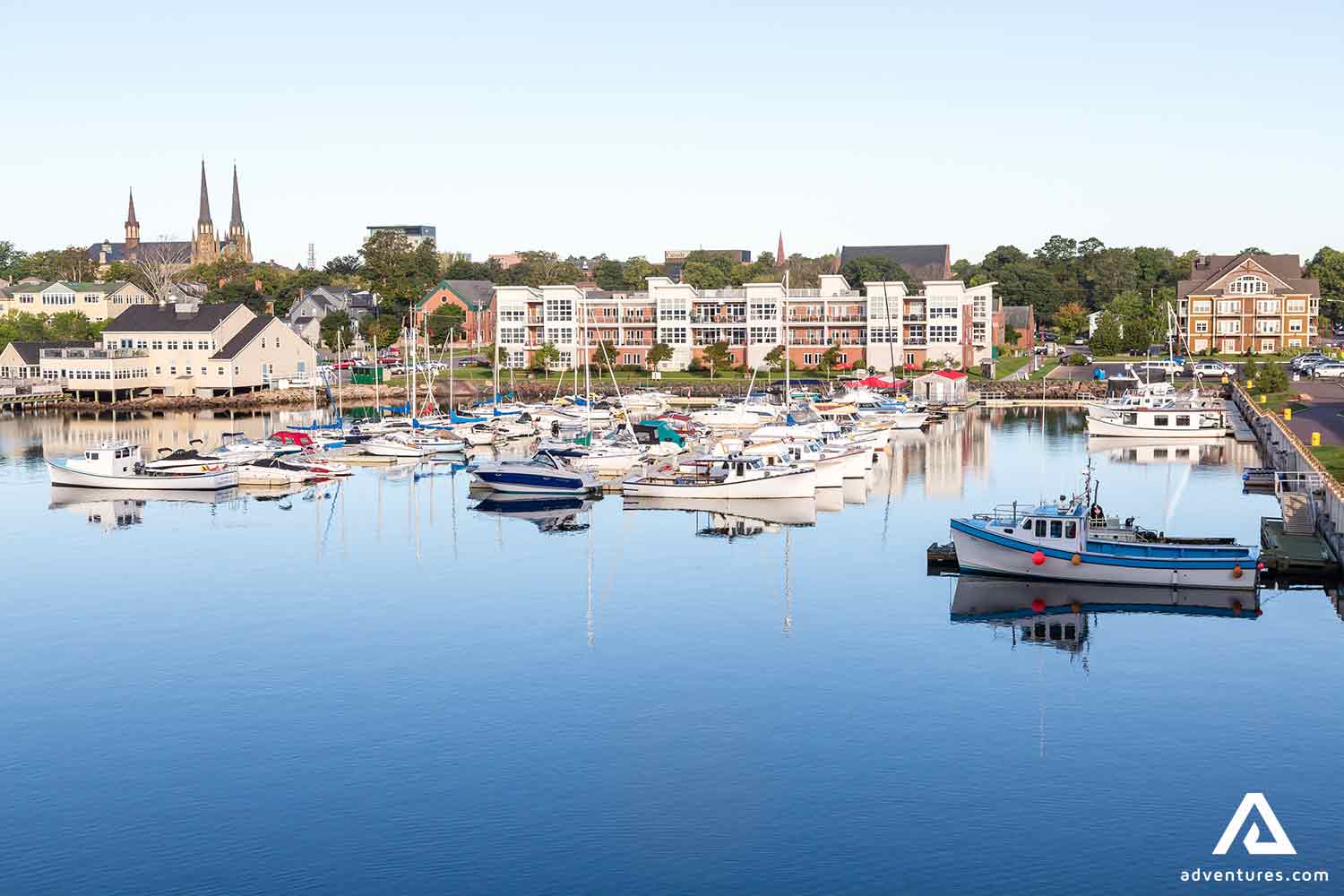 a small harbor in prince edward island in canada