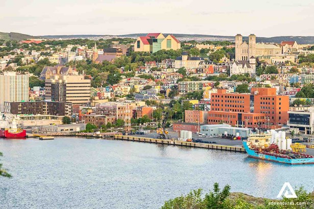 Saint John City Harbor Area view