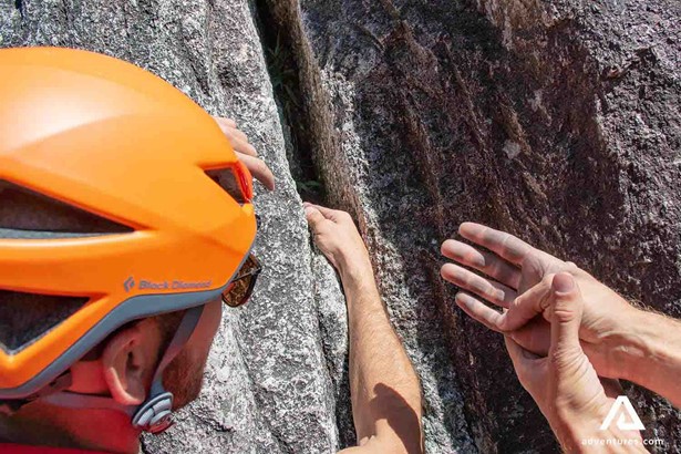 guide showing rock climbing techniques 