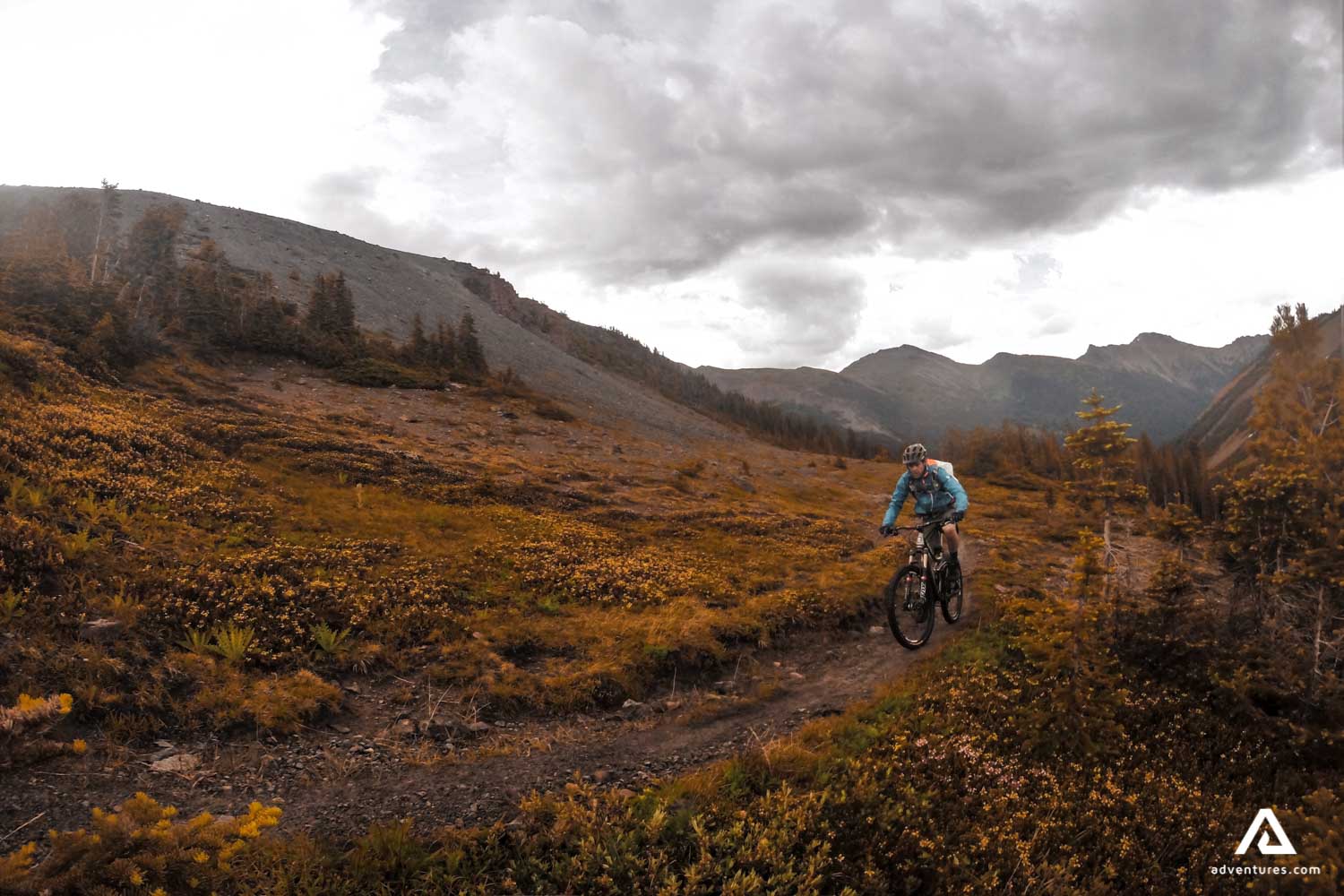 Cycling in Canadian mountains