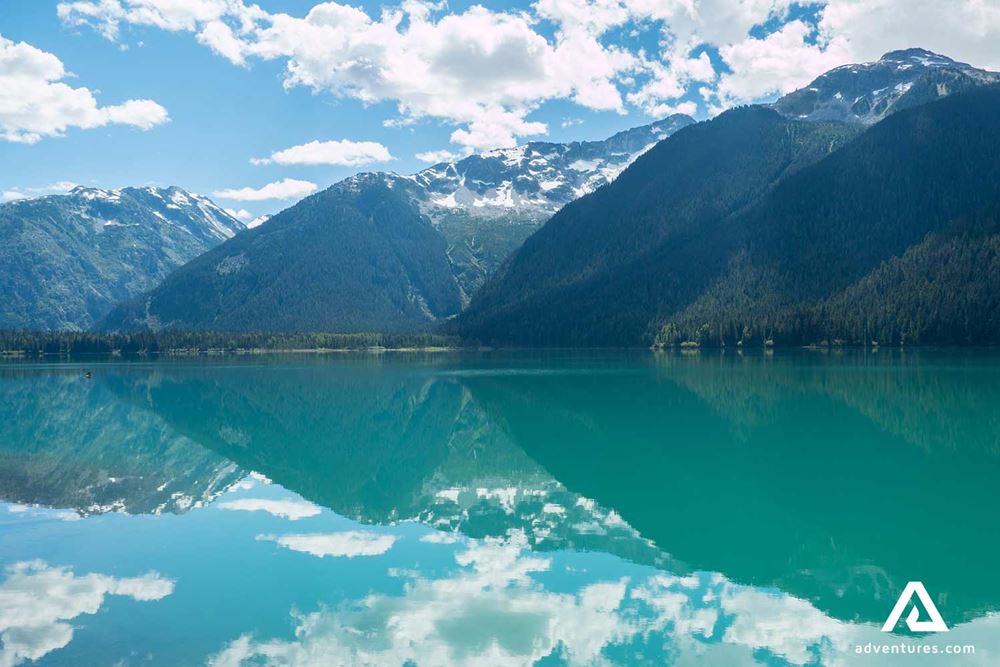blue water alpine lake