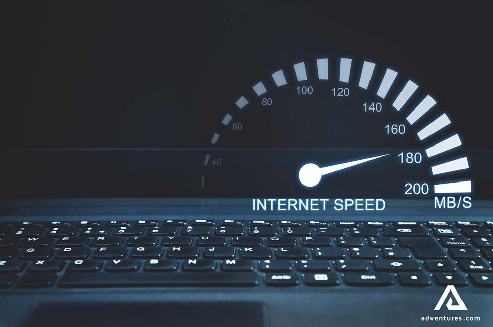 a visualisation of fast internet speed