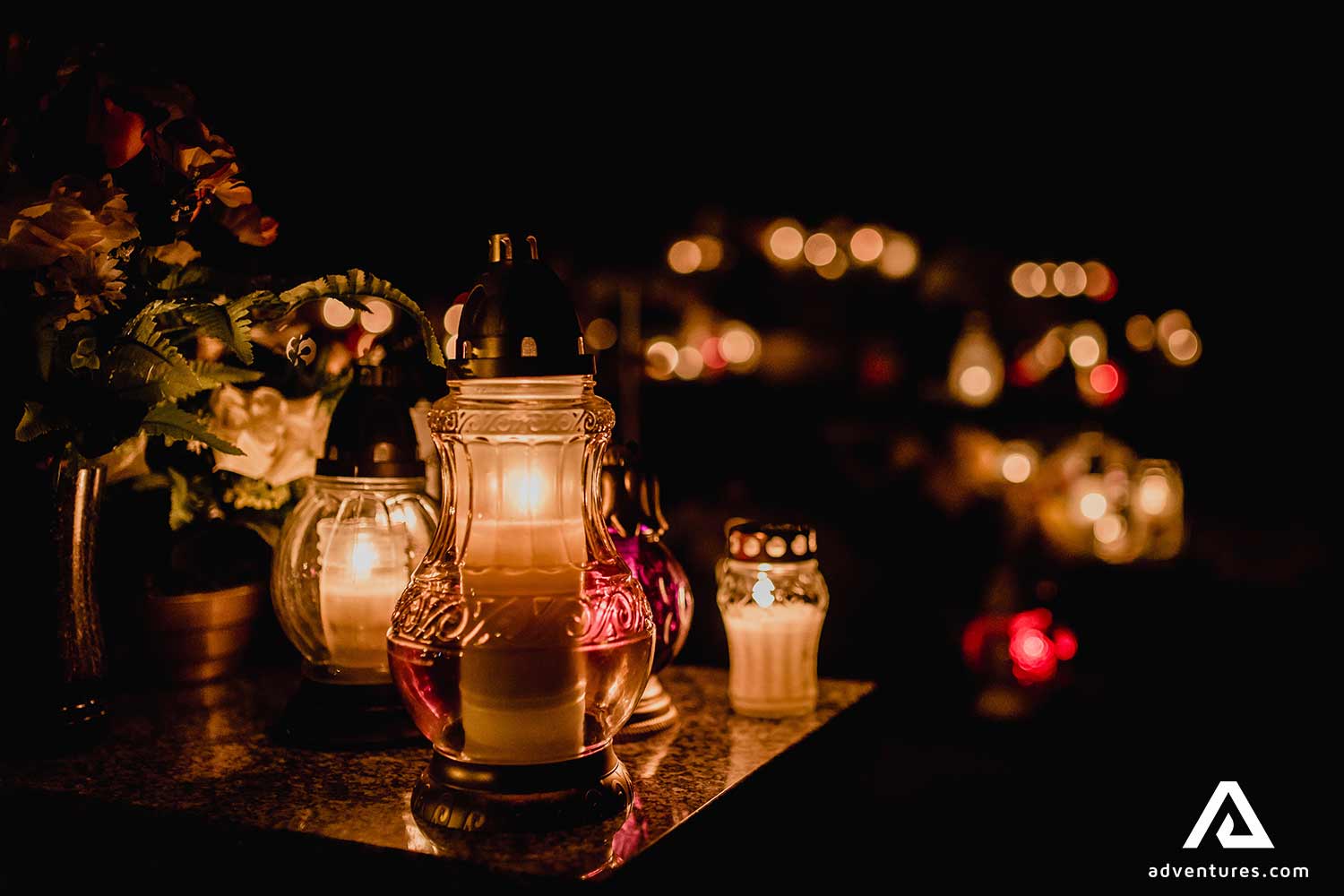 candles lit on all saints day in lithuania