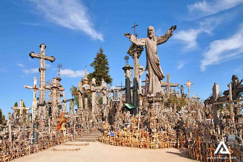 hill of crosses near siauliai city in lithuania