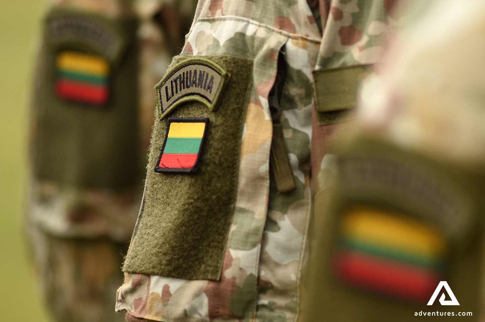lithuanian soldier uniform flag tags