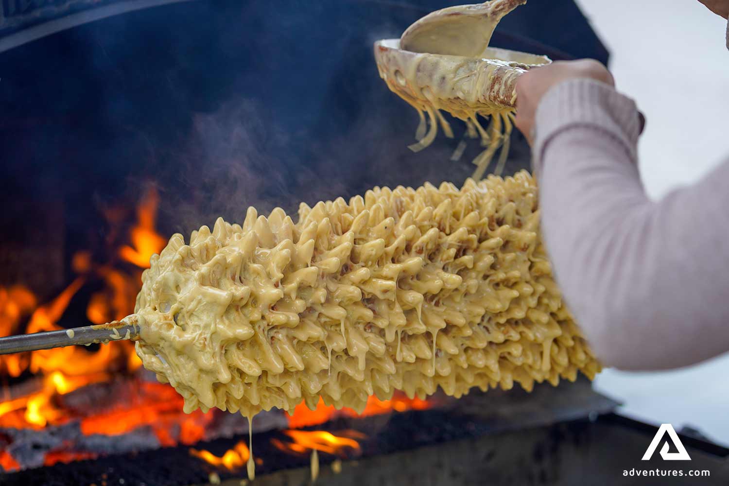 national pastry dessert called sakotis baked in lithuania