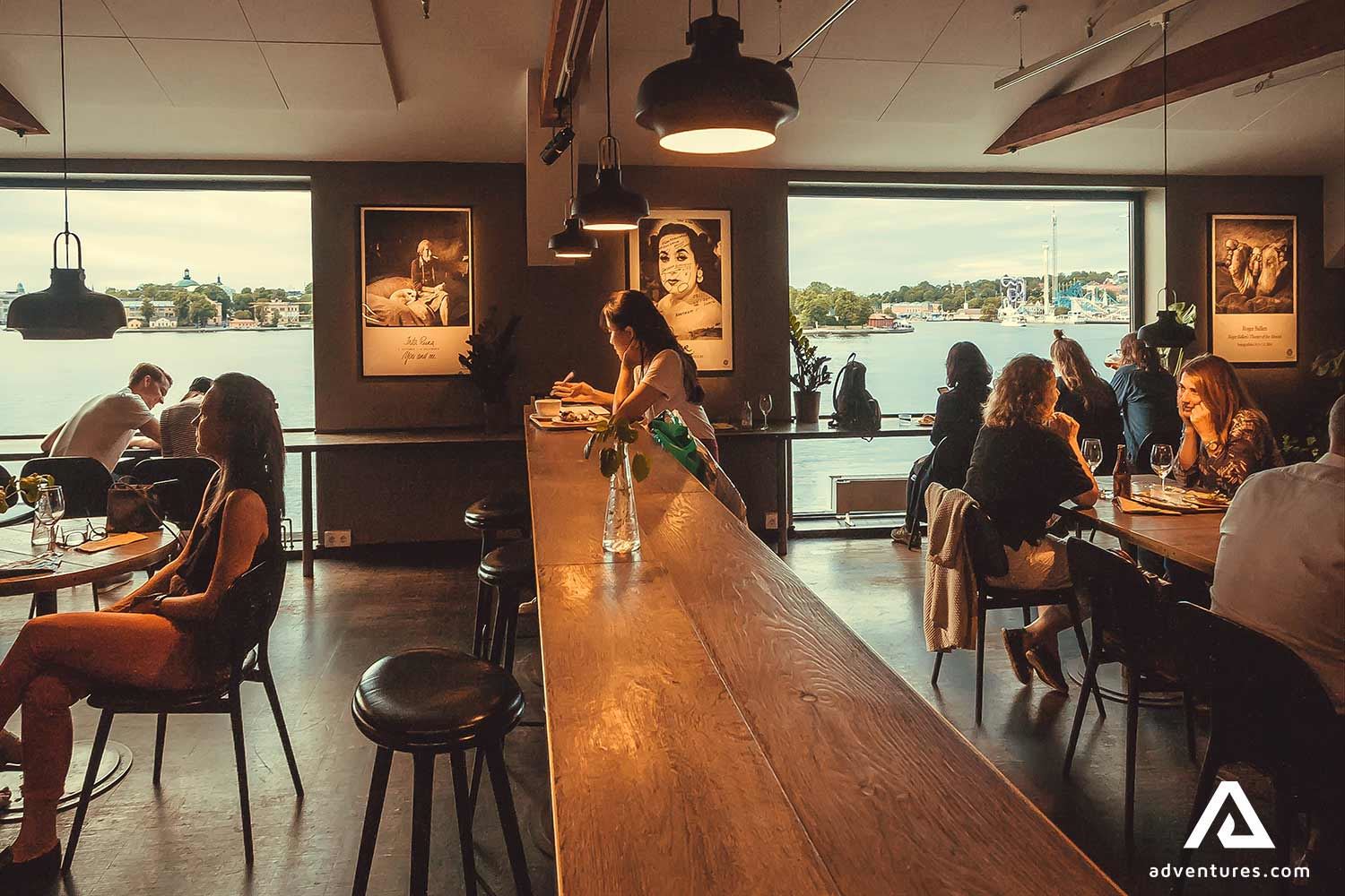 inside restaurant view of fotografiska in stockholm