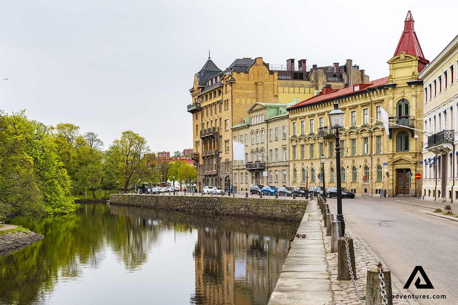 gothenburg city canal riverside in sweden