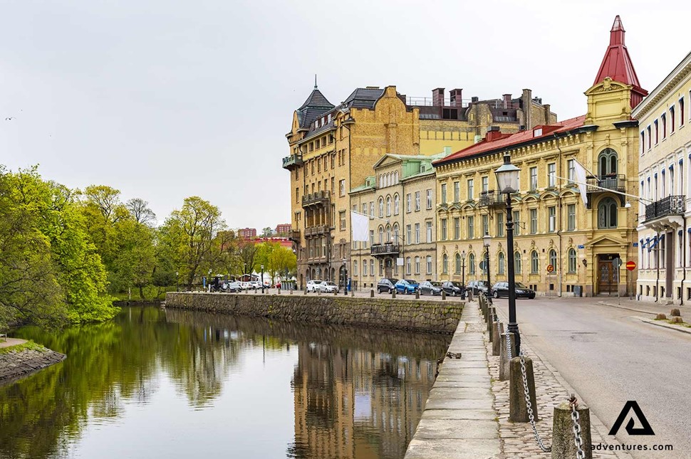 gothenburg city canal riverside in sweden