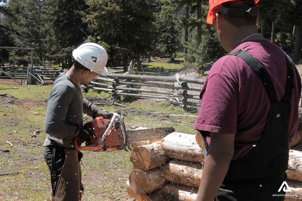 How to build a log cabin course