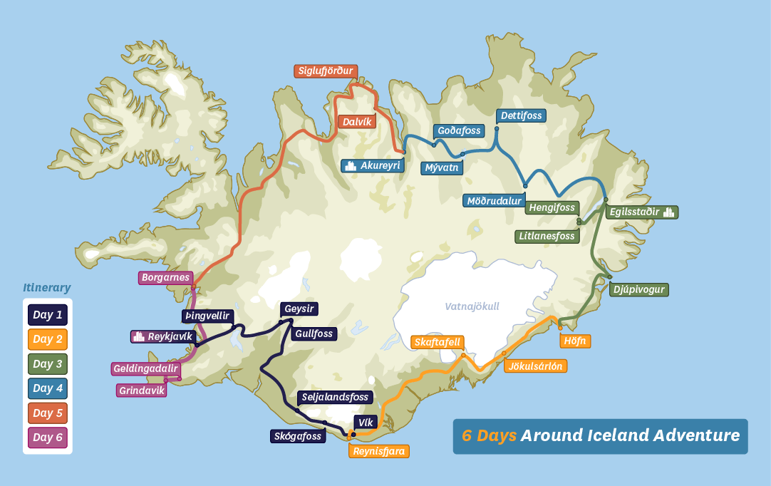 6 Day Package Tour of Iceland Guided Tours I