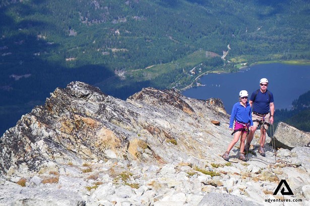 couple on top of blackcomb mountains