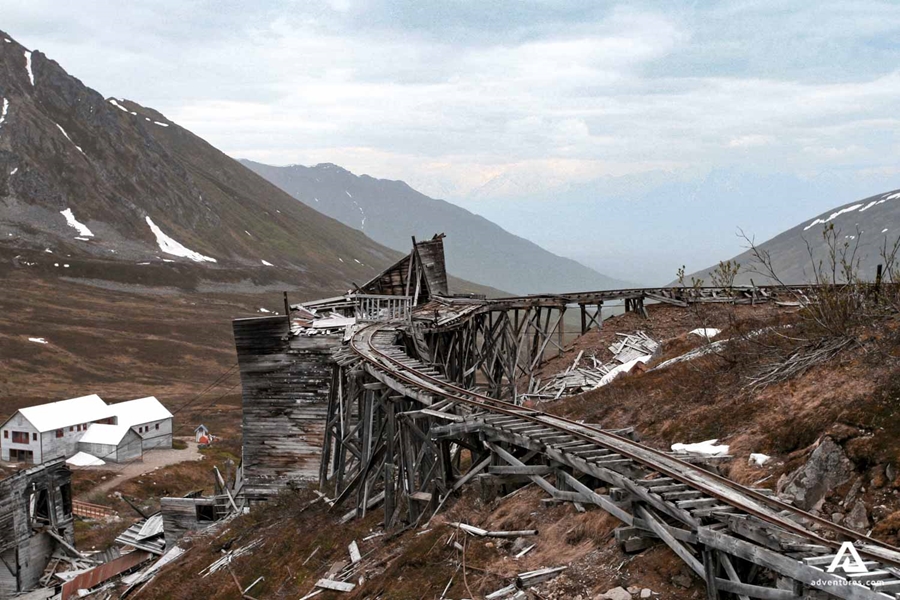Broken railway in Yukon