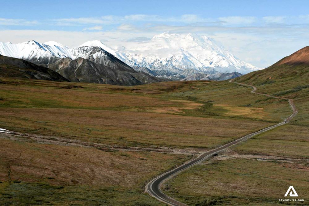 Yukon Alaska road mountains landscape