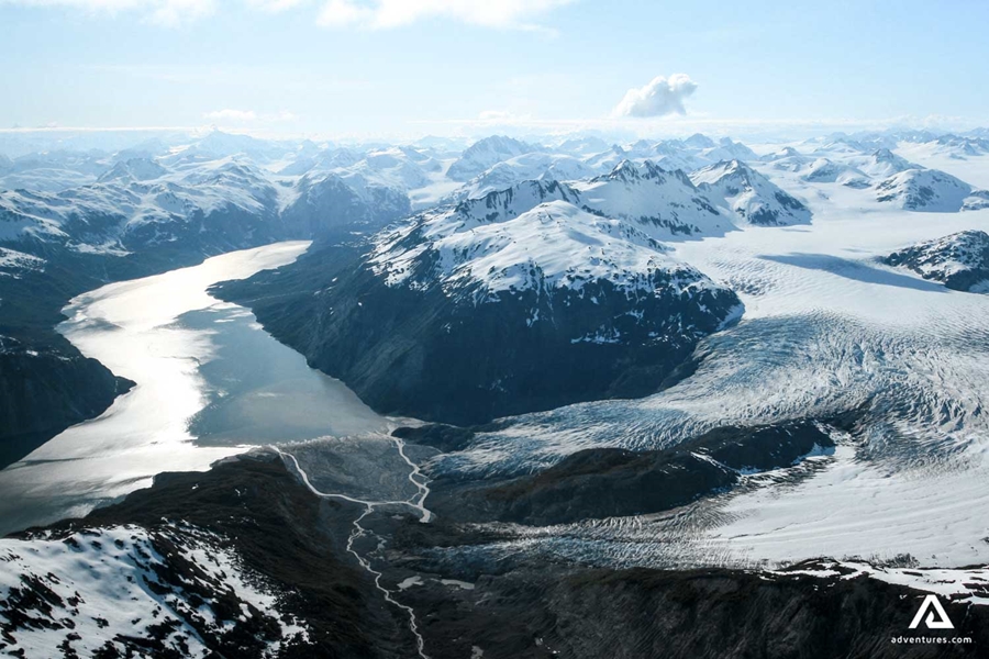 Riggs Glacier aerial view