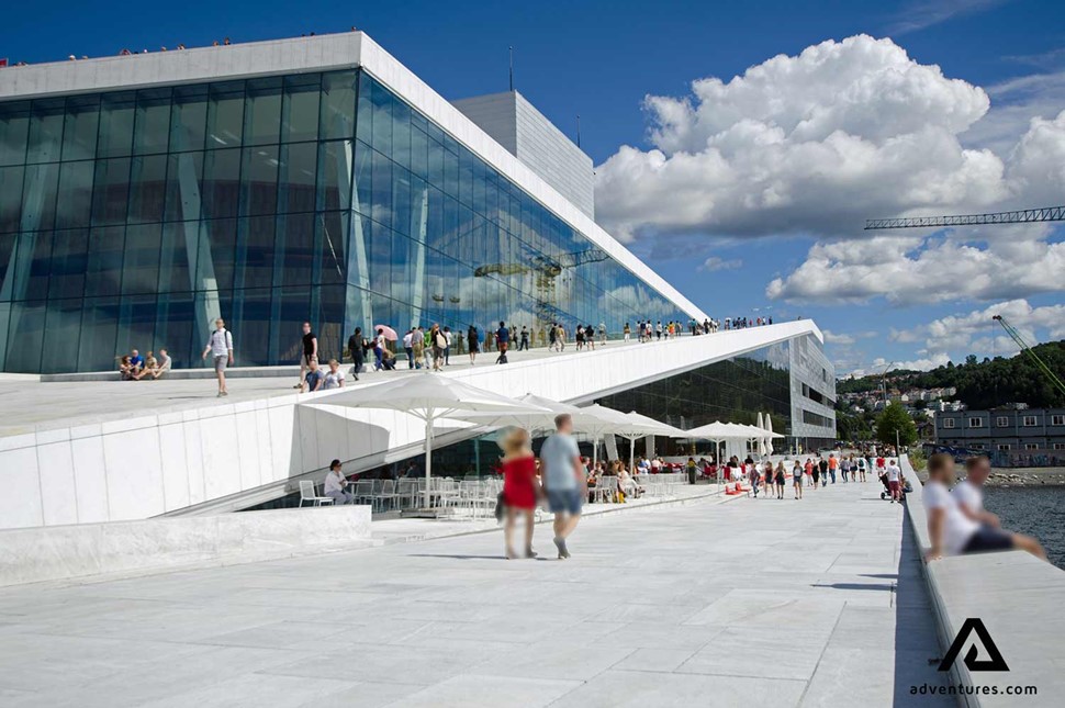oslo city opera house outside view in norway