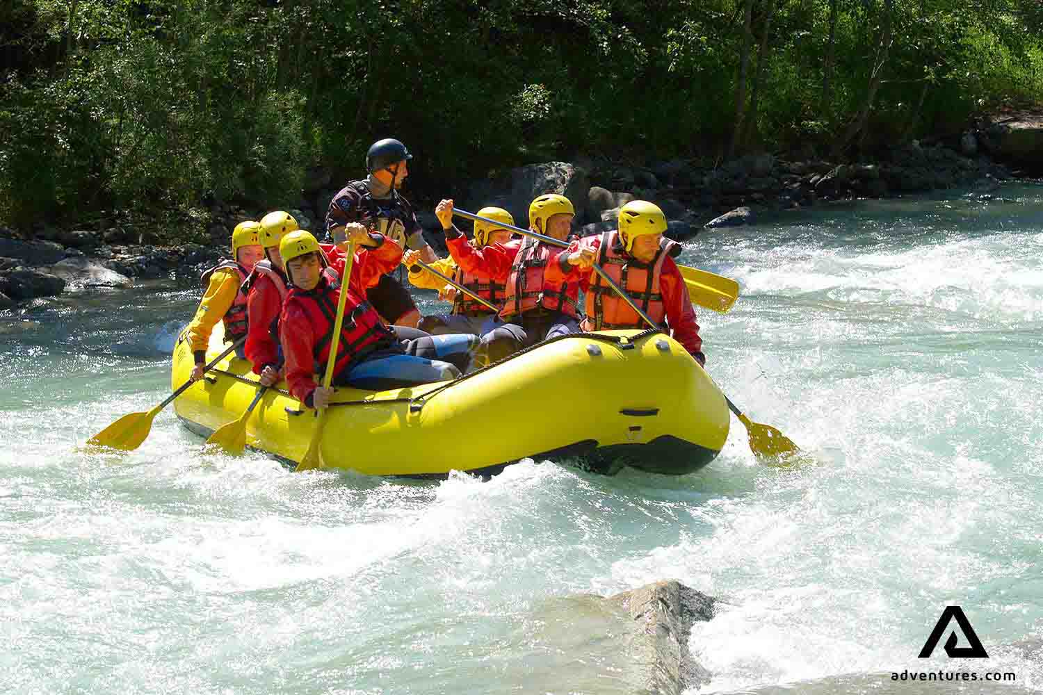 small group white water rafting in canada 