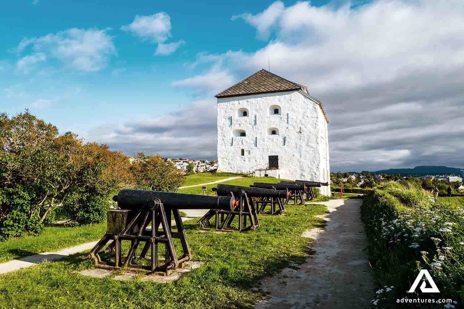 canons near Kristiansten Fortress view in norway