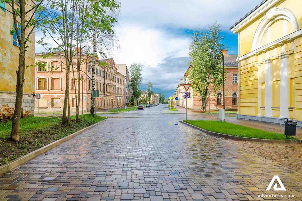 street view at daugavpils fortress buildings