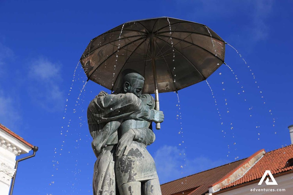 fountain statue in Tartu city in Estonia