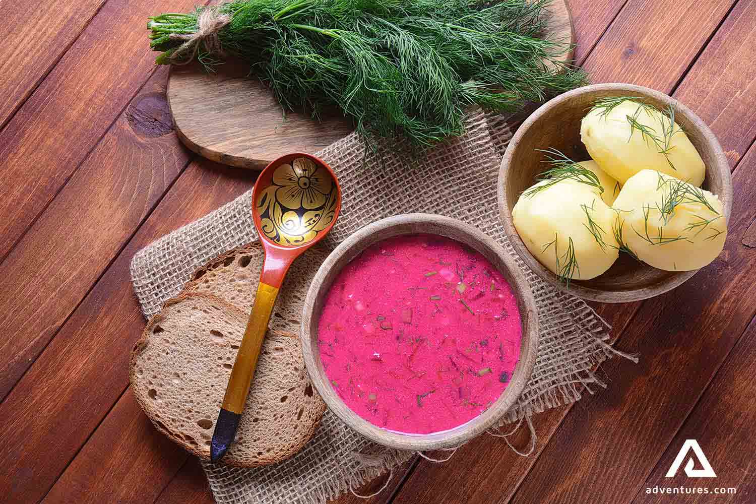 cold beetroot soup latvian and lithunian dish auksta zupa saltibarsciai