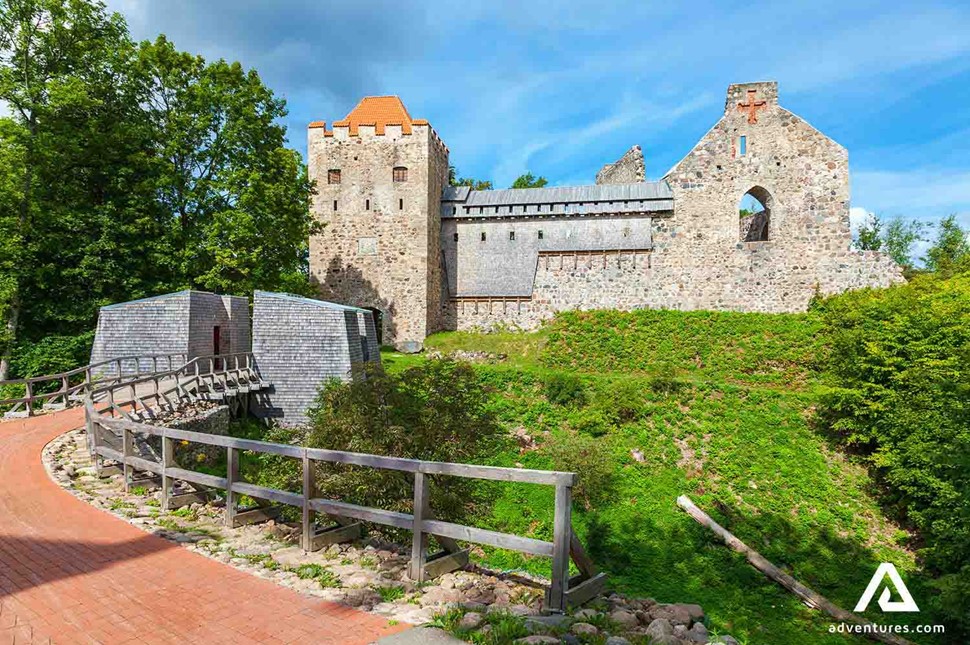 outside view of Sigulda Castle in latvia