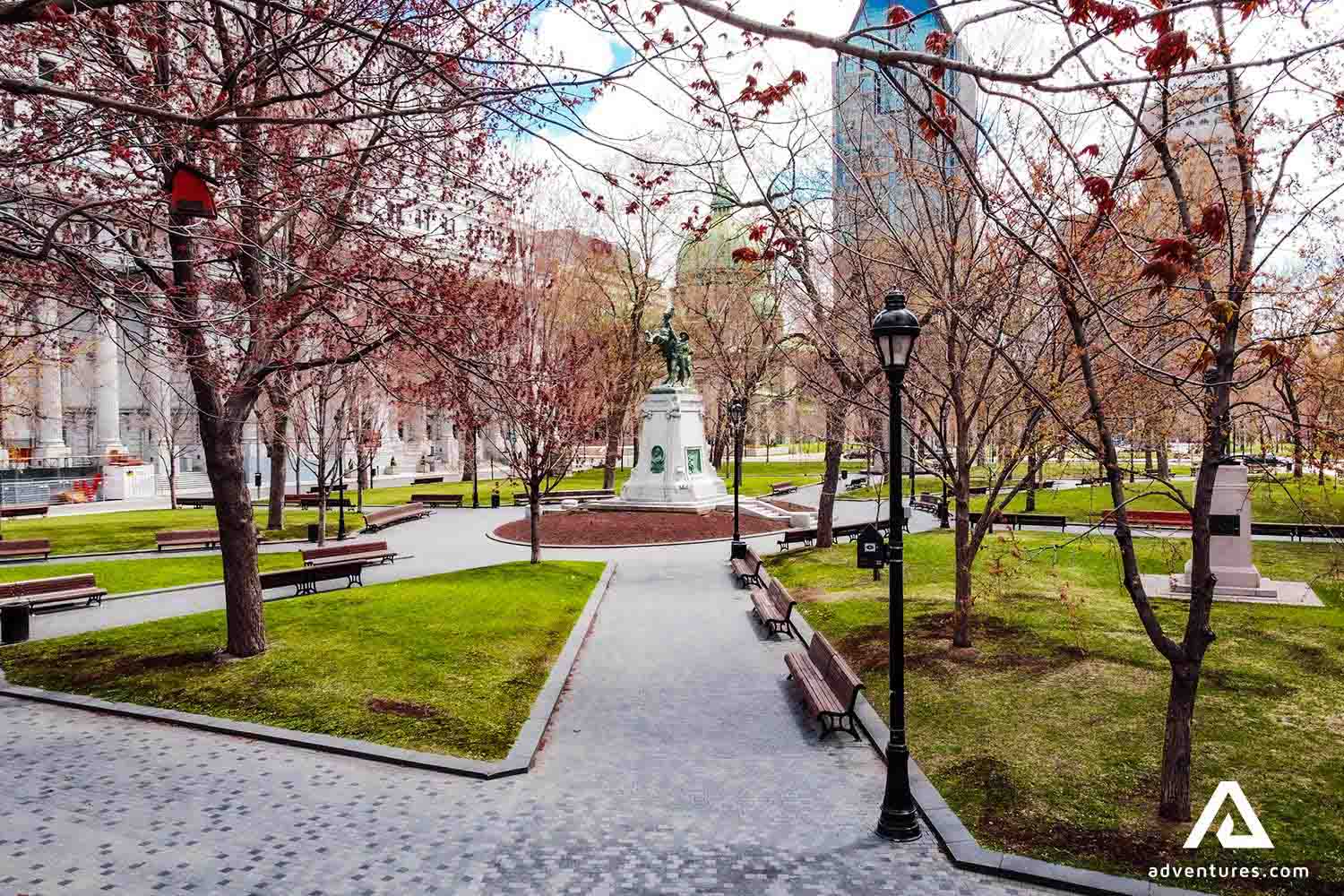 Dorchester Square Park in autumn