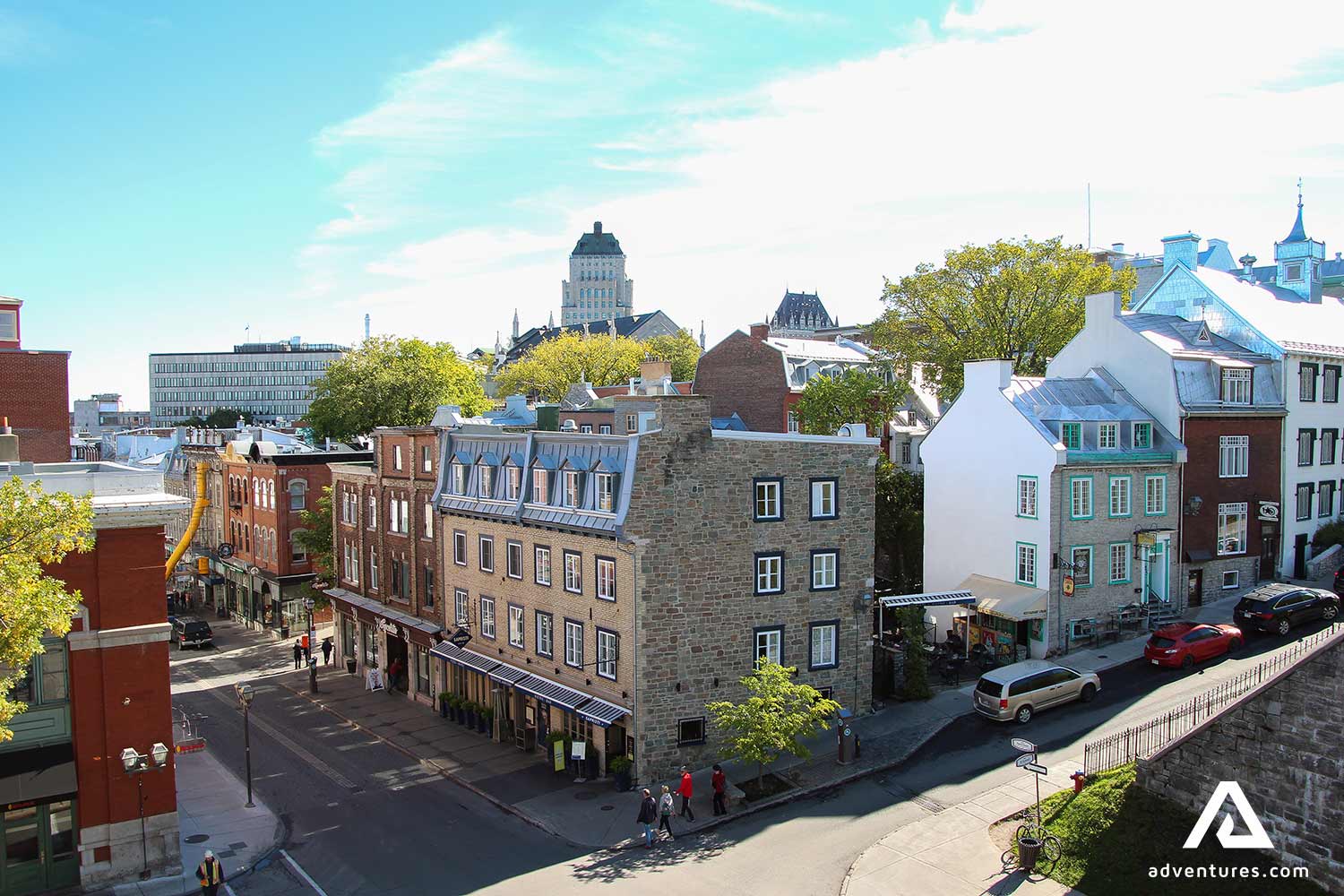 Montreal City Old Town Aerial View