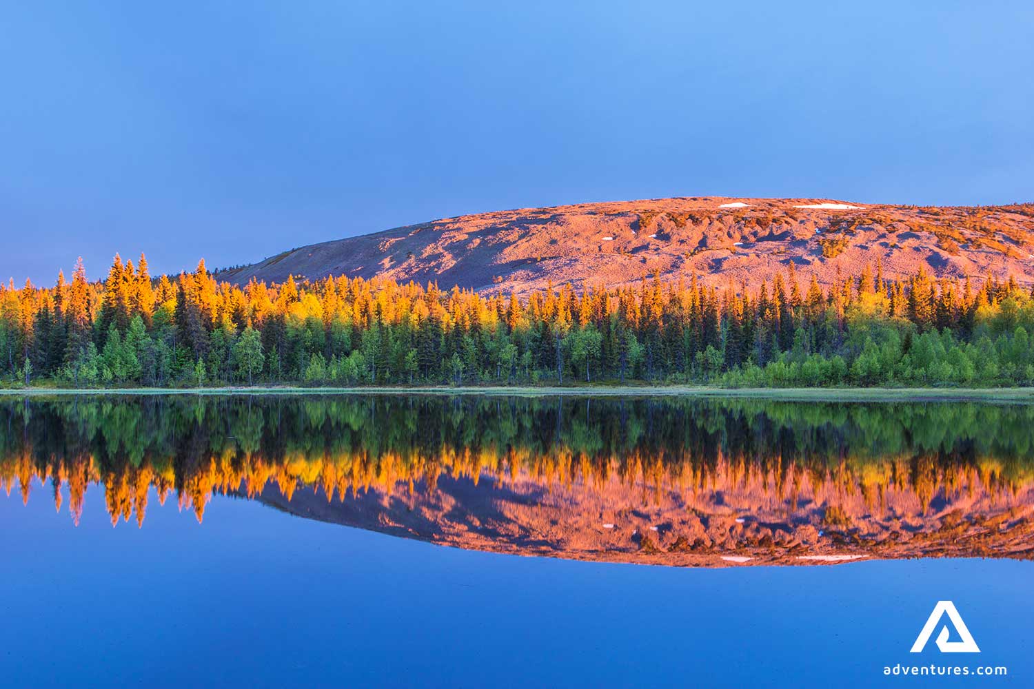 lake reflections in pyha luosto finland