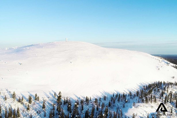 aerial view of pyhajarvi mountain in finland