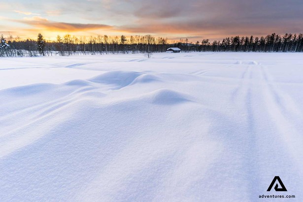 soutaja fell mountain area in winter in finland