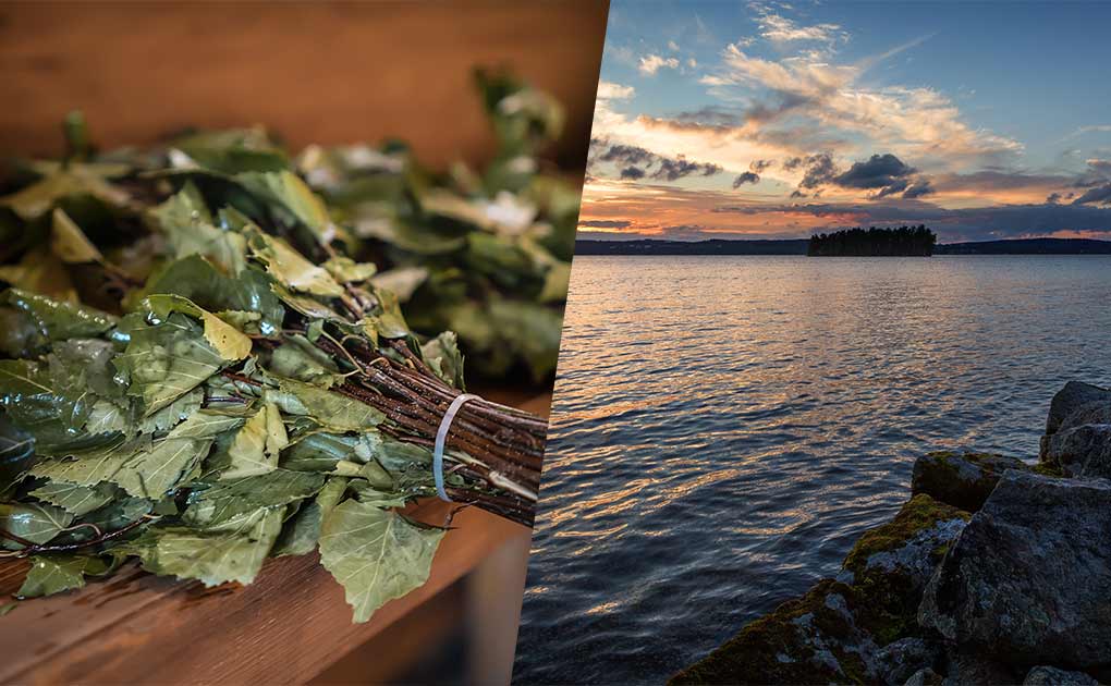 sauna and lake pyhajarvi in finland