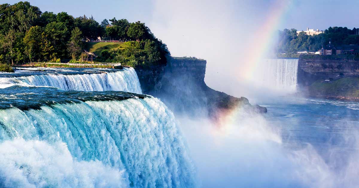 Rainbow Over Niagara Falls in canada