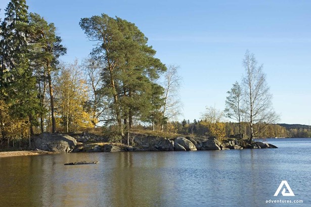 lake pyhajarvi in finland at summer