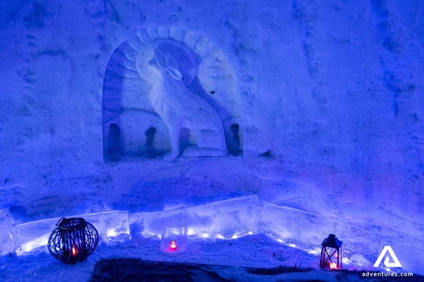 snow igloo wall decoration in lapland