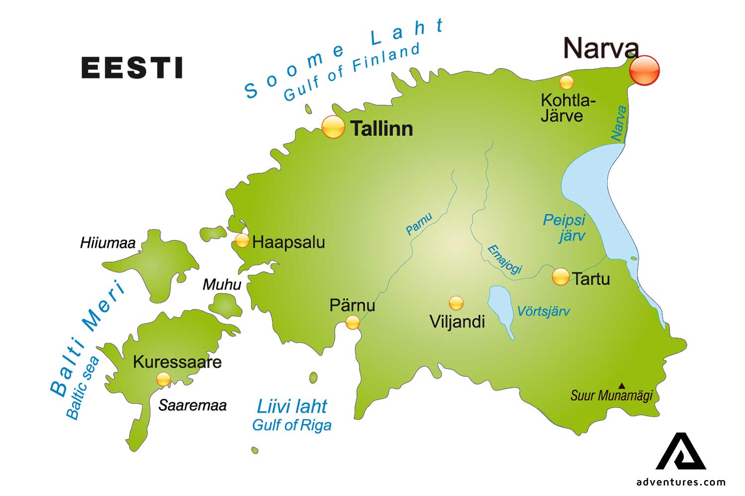 Narva City in Estonia