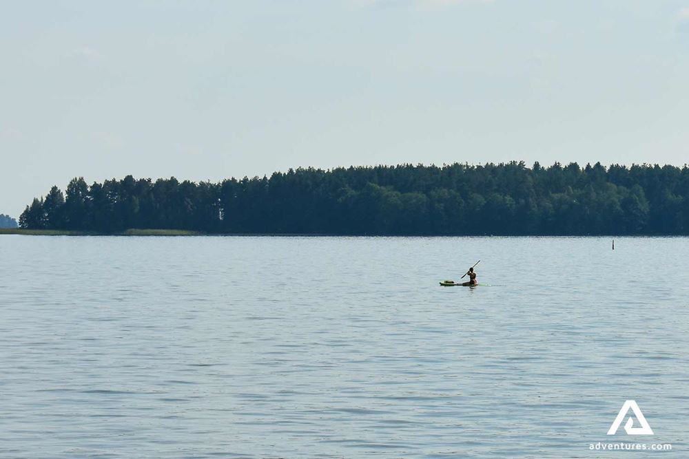 solo paddle boarding in finland
