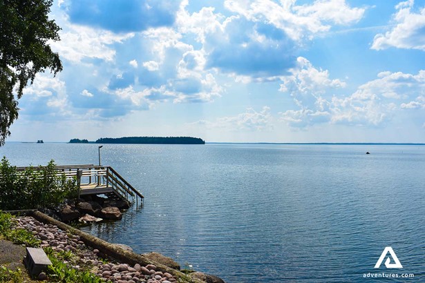 lake pyhajarvi summer view in finland