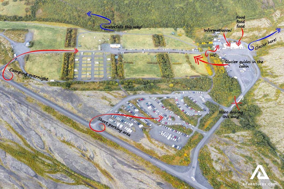 skaftafell national park area scheme and visitor center