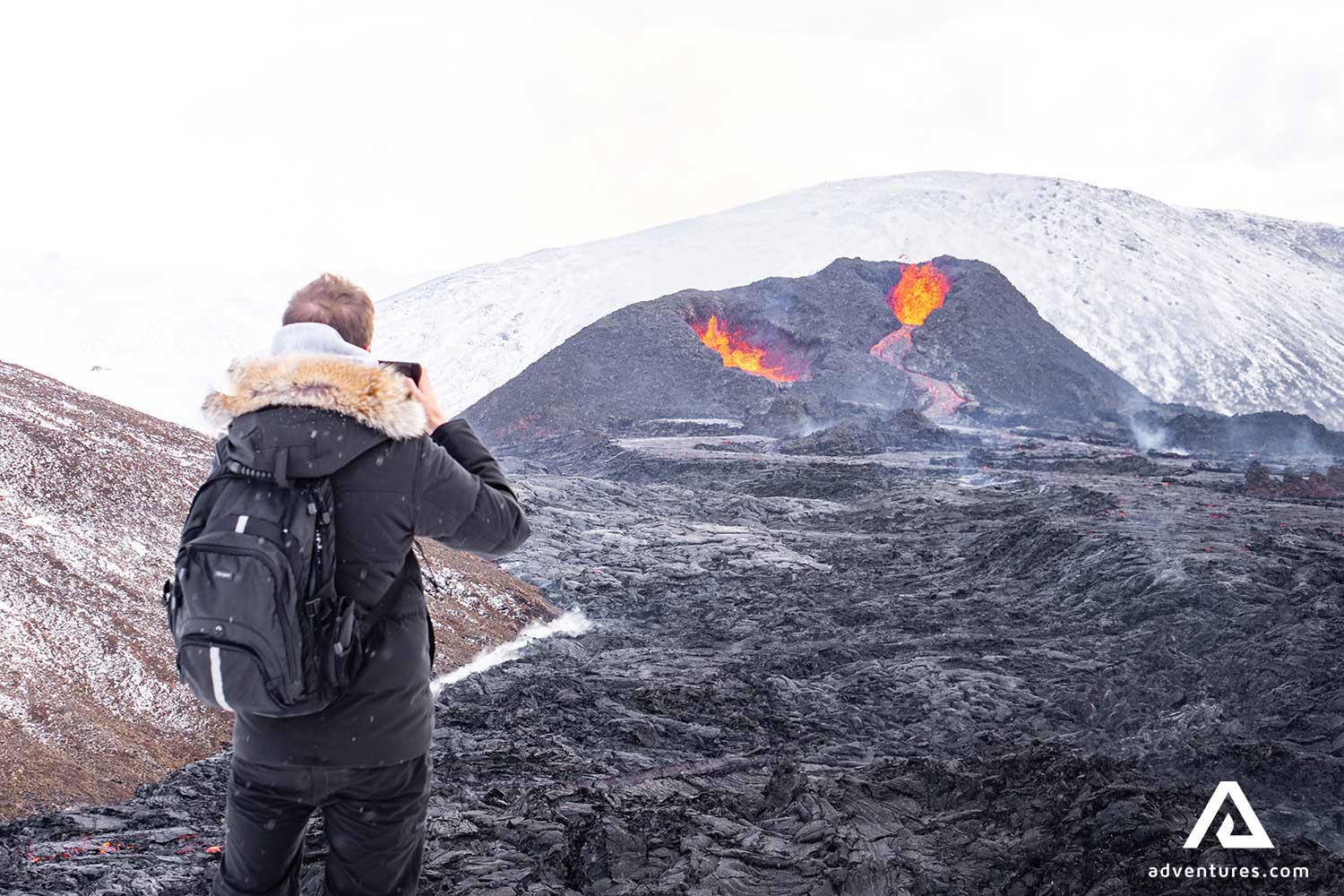 taking pictures of fagradalsfjall