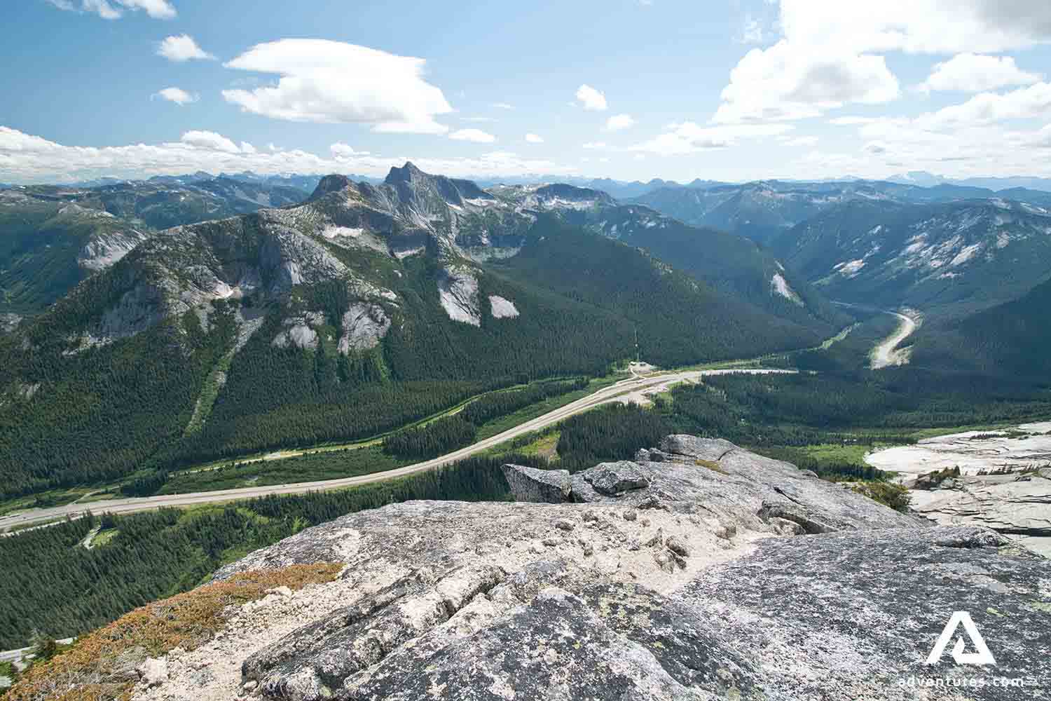 high above yak nak mountains in british columbia