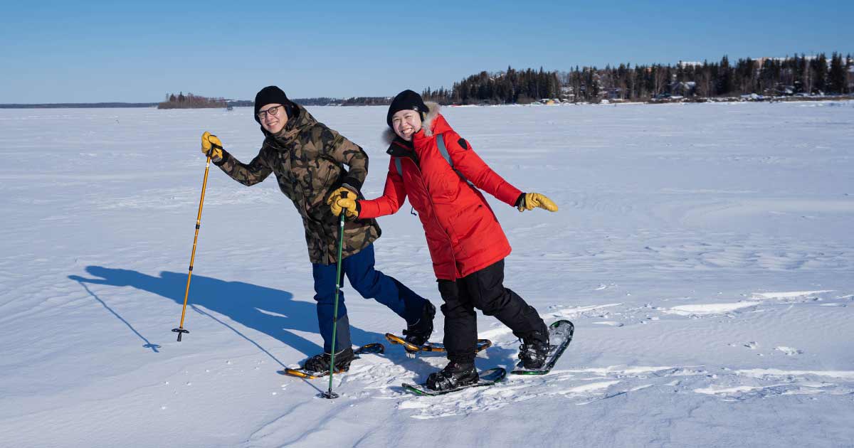 Yellowknife Snowshoeing Excursion on Great Slave Lake 