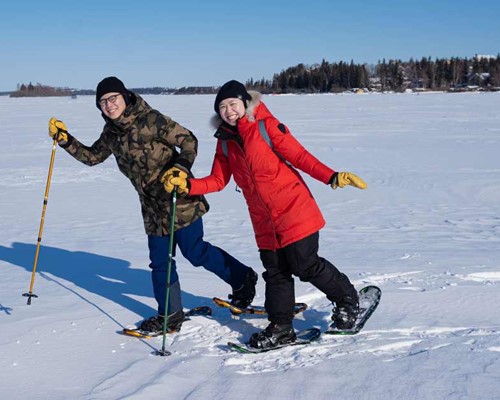 Yellowknife Snowshoeing Excursion on Great Slave Lake 