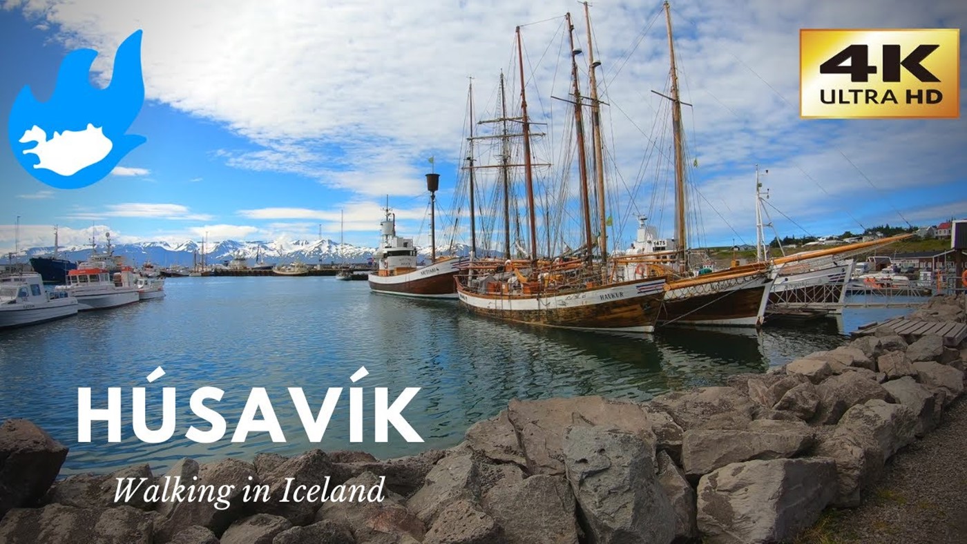 Iceland Walking Tour - Húsavík [4K]