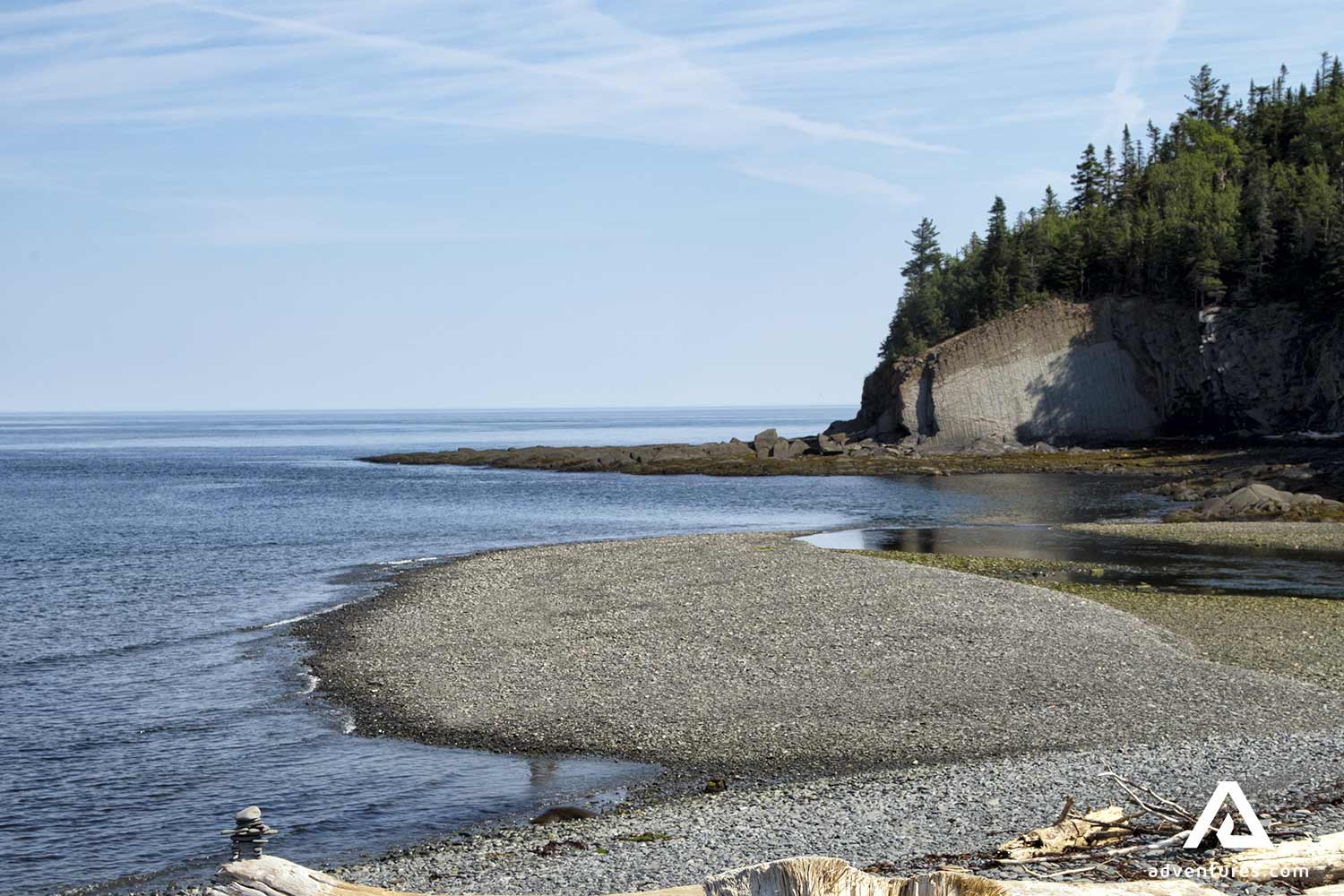 Bay Des Chaleurs beach view near new brunswick in canada