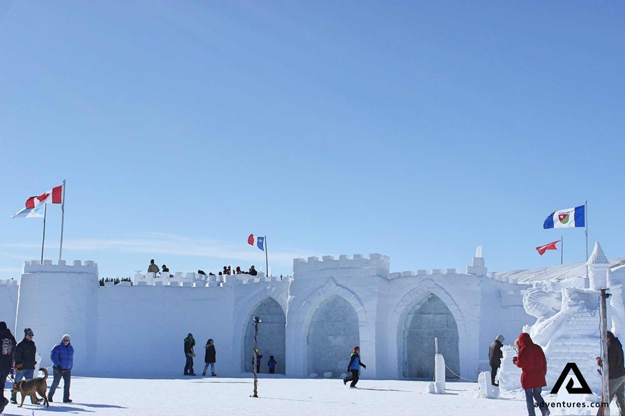 snow castle in winter