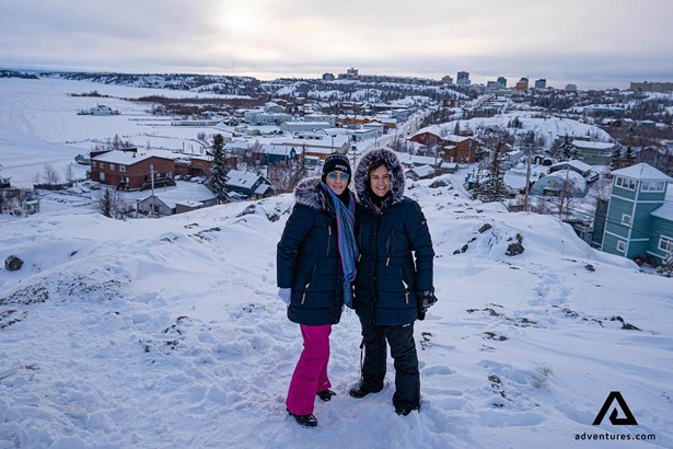 two women posing for a picture in yellowknife