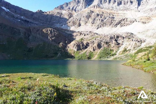 small mountain lake in canada